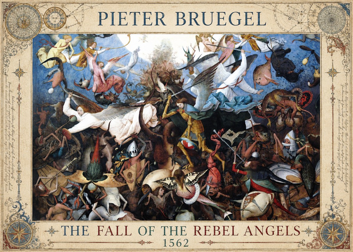 Pieter Bruegel The Fall of the Rebel Angels I No5 - Plakat