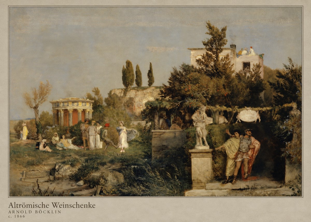 Arnold Böcklin Altrömische Weinschenke No4 - Plakat