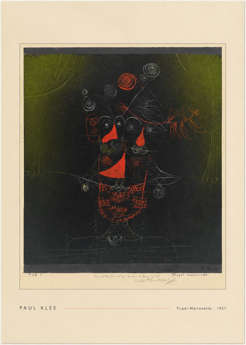 Paul Klee Tripel-marionette No3 - Plakat