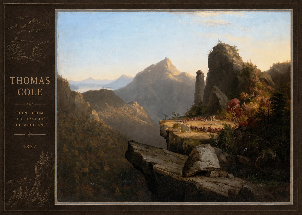 Thomas Cole Scene from 'the Last of the Mohicans' No2 - Plakat