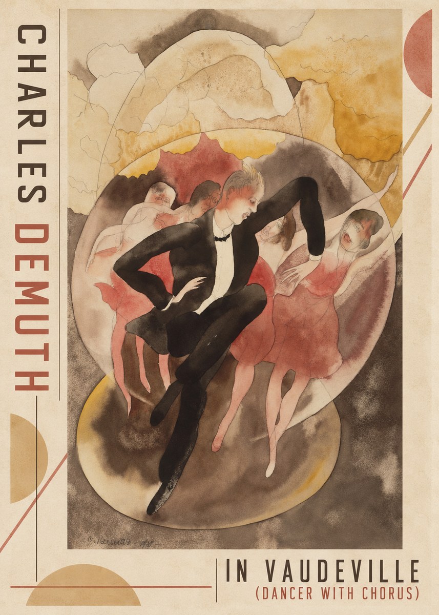 Charles Demuth In Vaudeville (Dancer with Chorus) No2 - Plakat