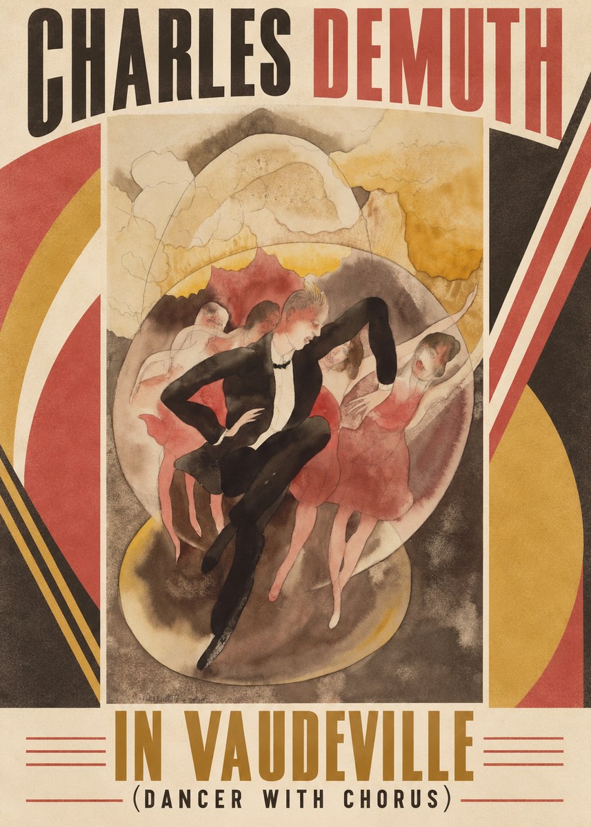 Charles Demuth In Vaudeville (Dancer with Chorus) No6 - Plakat