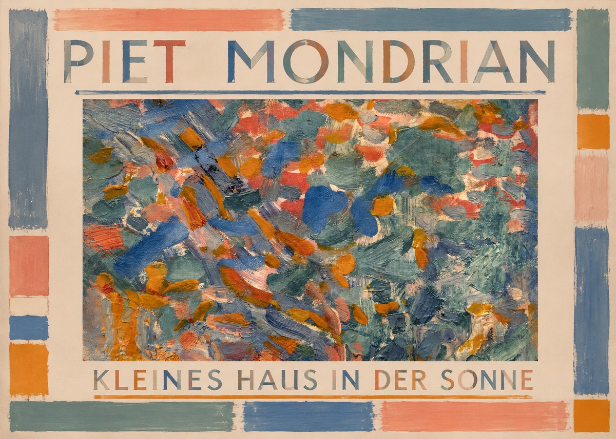 Piet Mondrian Kleines Haus in Der Sonne I No1 - Plakat