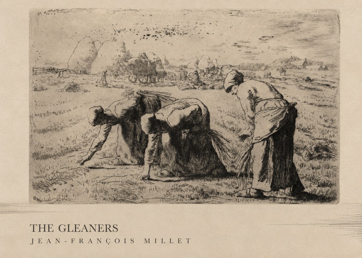 Jean-François Millet The Gleaners No3 - Plakat