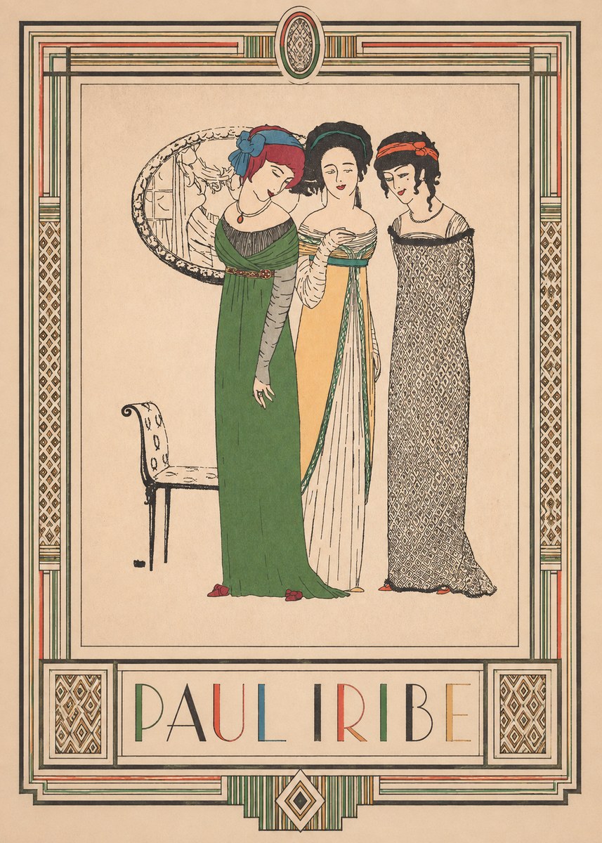 Paul Iribe Three Women in Fashion No3 - Plakat