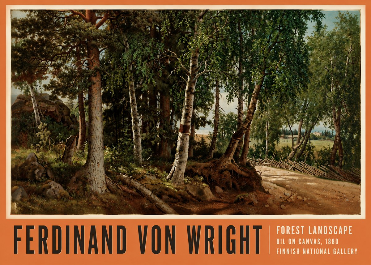 Ferdinand von Wright Forest Landscape No3 - Plakat