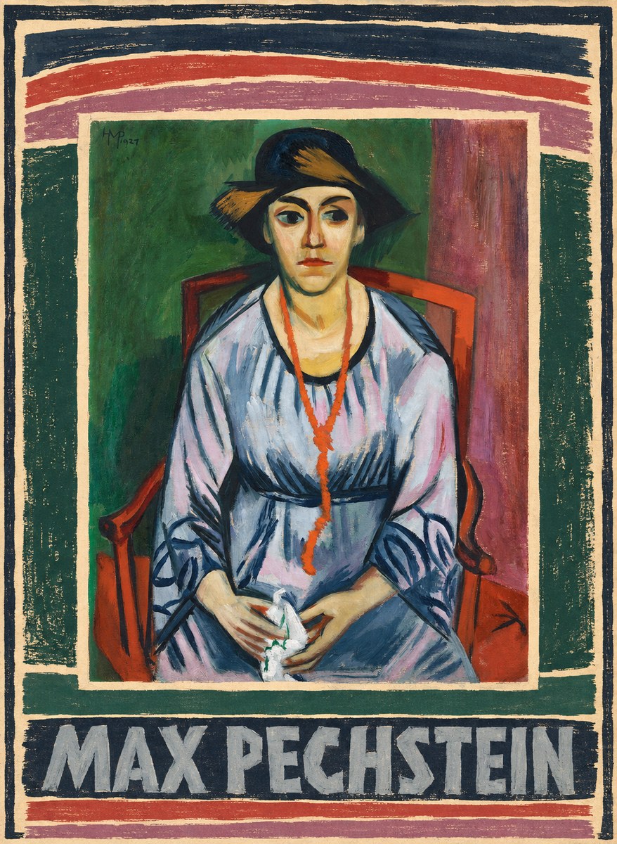 Max Pechstein Seated Woman with Hat No3 - Plakat