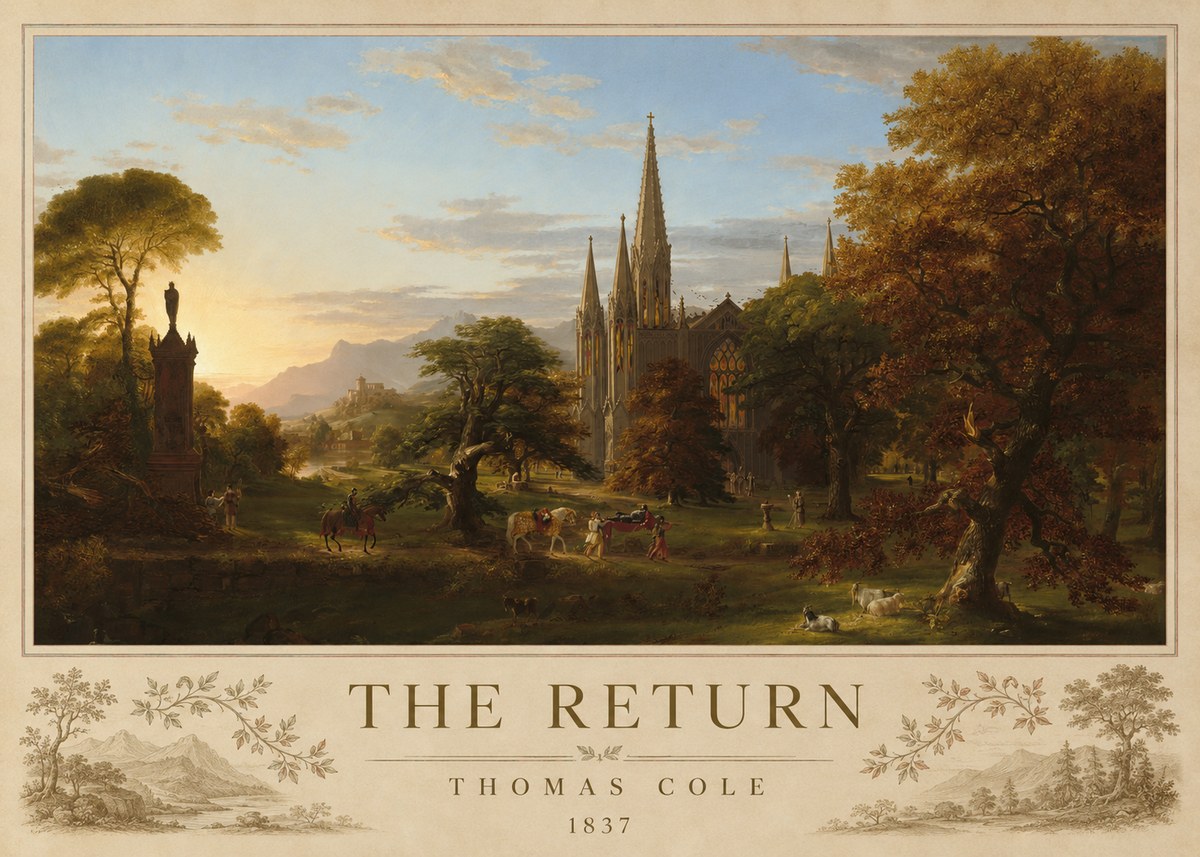 Thomas Cole The Return I No3 - Plakat