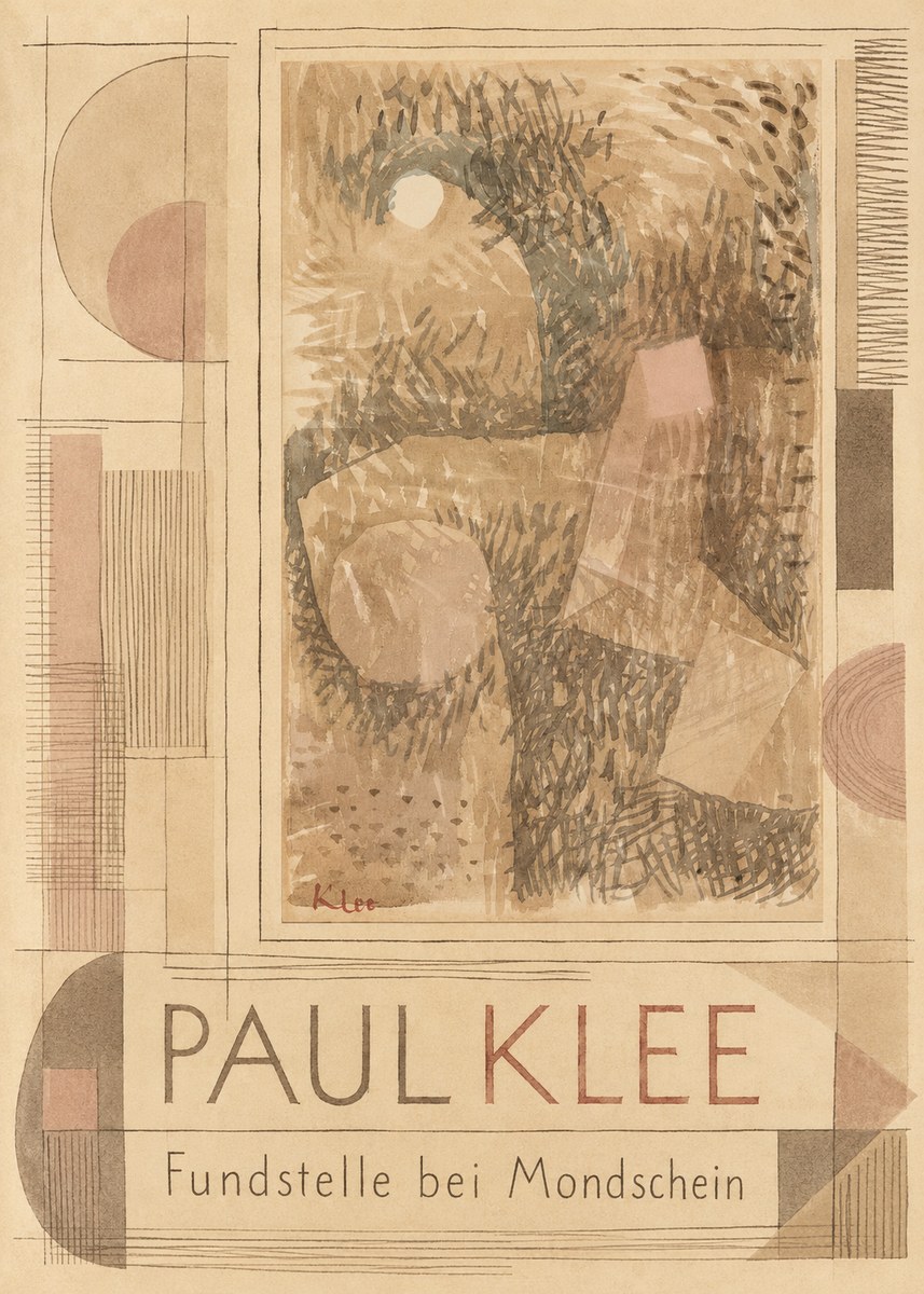 Paul Klee Fundstelle Bei Mondschein No6 - Plakat