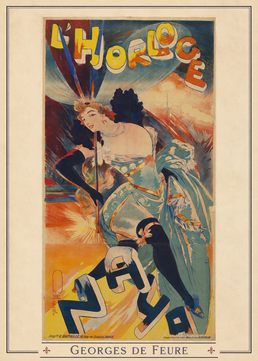 Georges de Feure L'horloge I No2 - Plakat