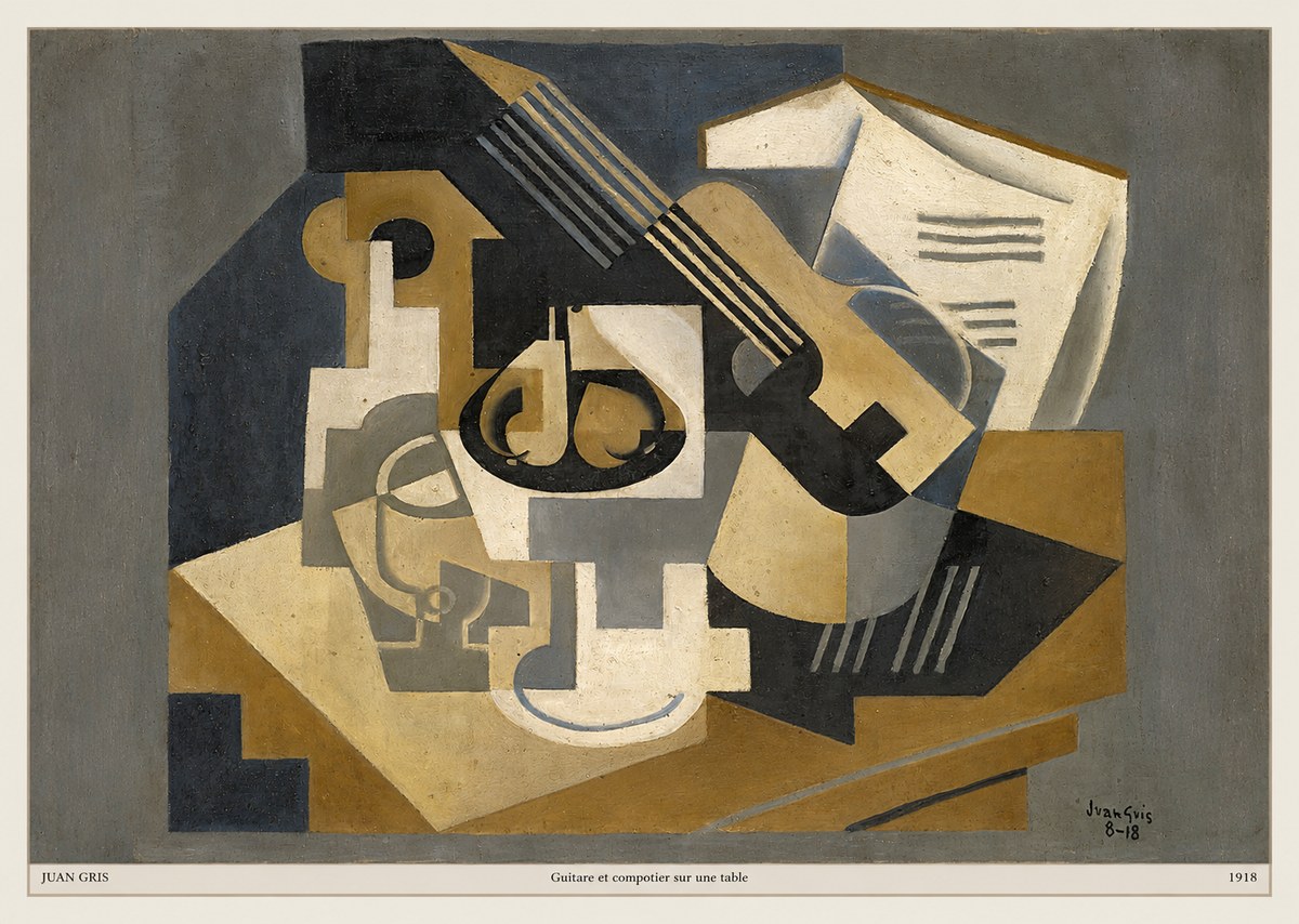 Juan Gris Guitare Et Compotier Sur Une Table No6 - Plakat