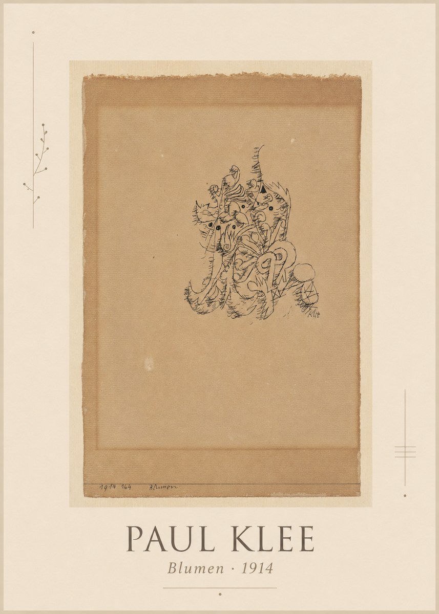 Paul Klee Blumen I No1 - Plakat