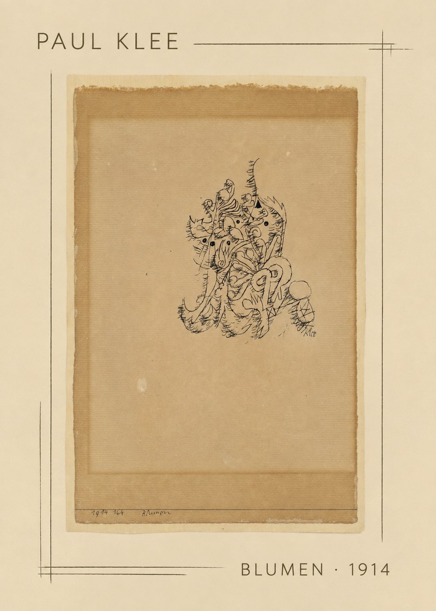 Paul Klee Blumen I No2 - Plakat