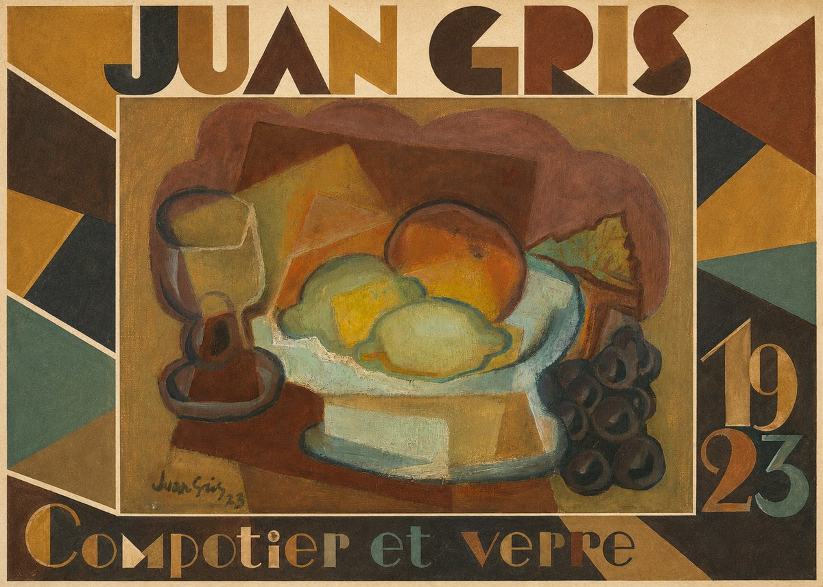 Juan Gris Compotier Et Verre No4 - Plakat