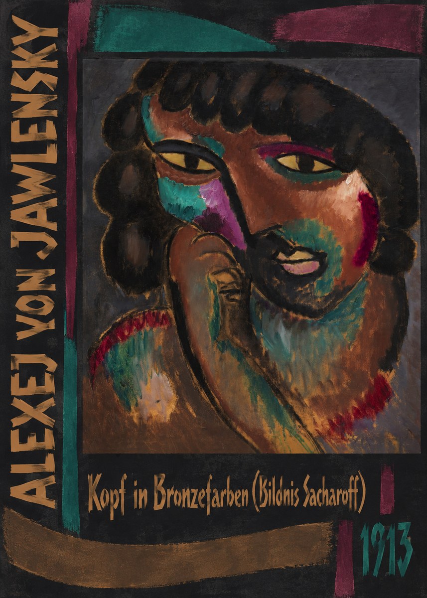 Alexej von Jawlensky Kopf in Bronzefarben (Bildnis Sacharoff) No2 - Plakat