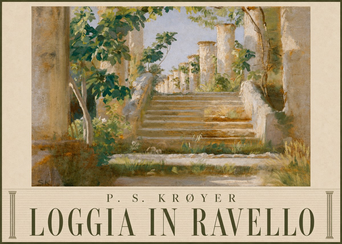 P.S. Krøyer Loggia in Ravello No6 - Plakat