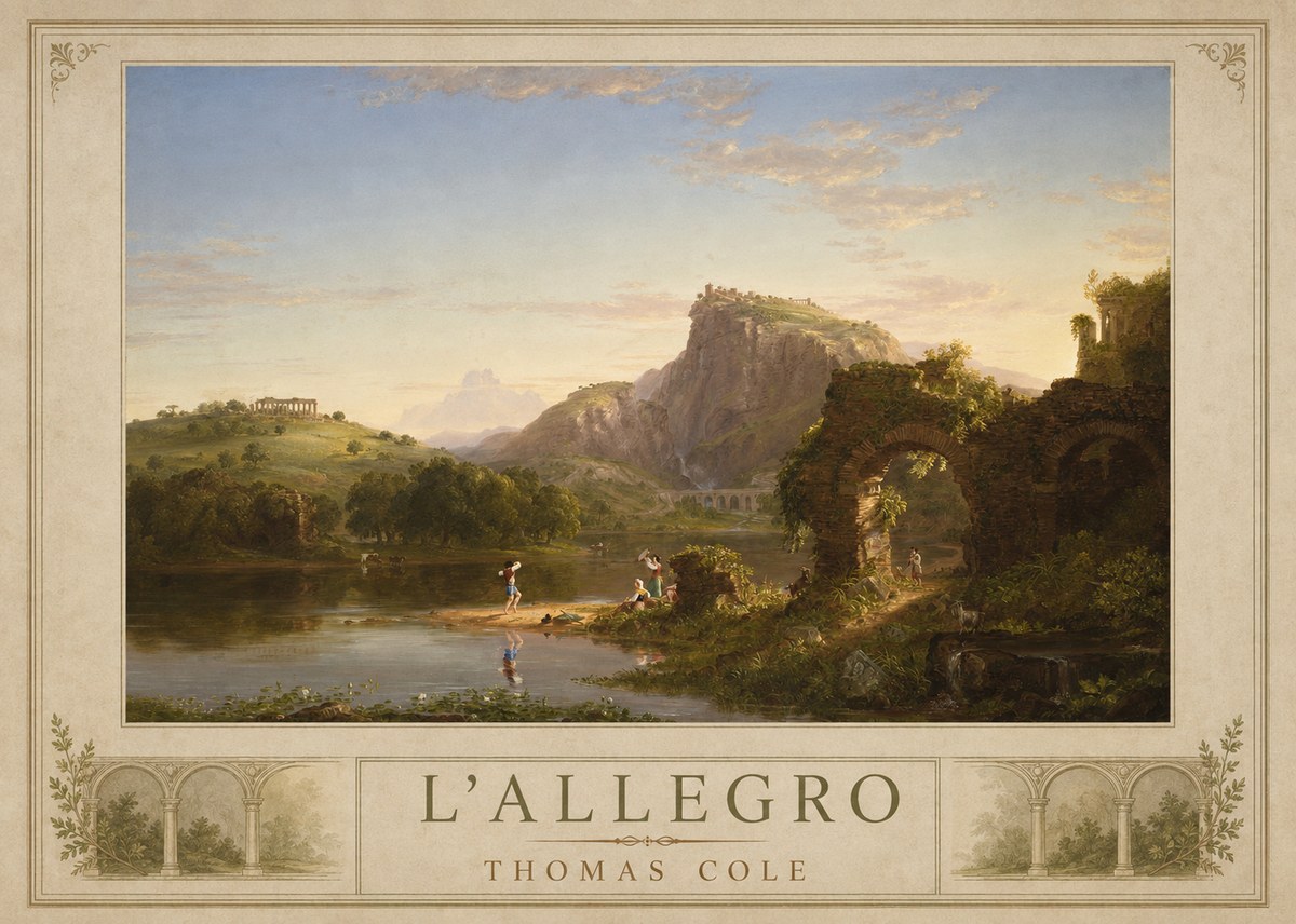 Thomas Cole L'allegro No1 - Plakat