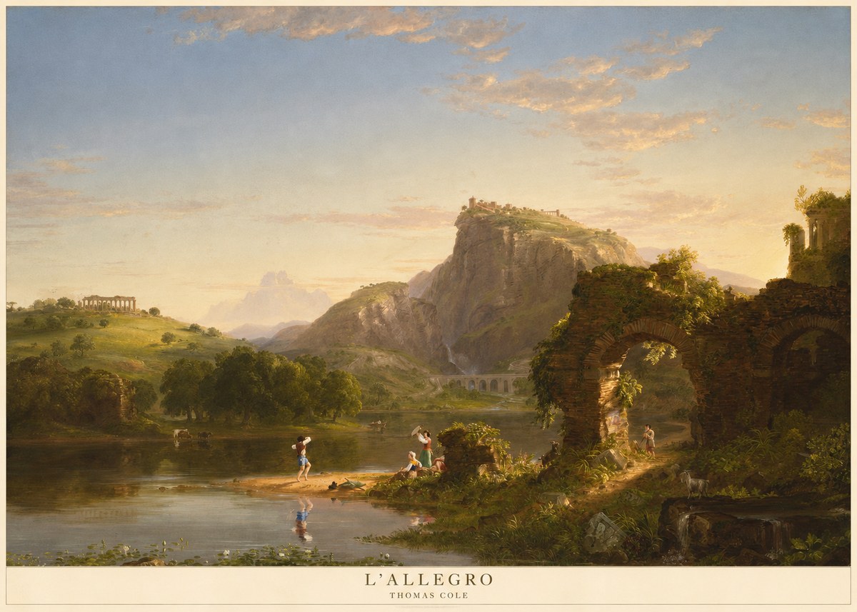 Thomas Cole L'allegro No5 - Plakat
