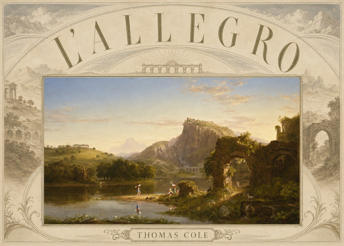 Thomas Cole L'allegro No6 - Plakat