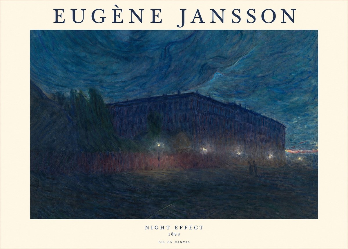 Eugène Jansson Night Effect No1 - Plakat