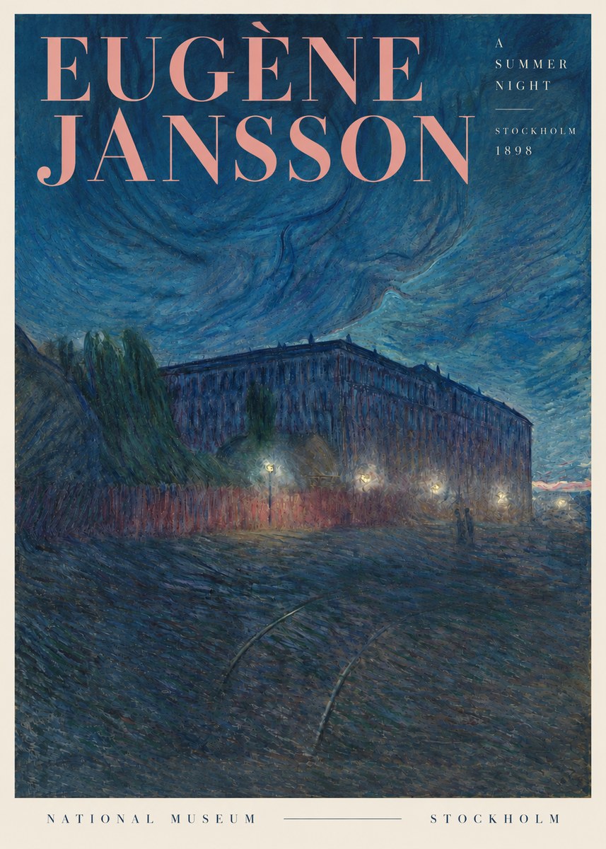 Eugène Jansson Night Effect No4 - Plakat