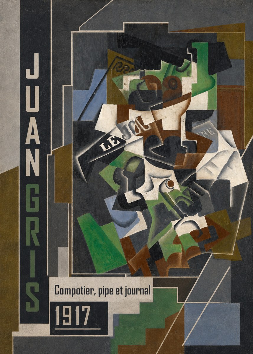 Juan Gris Compotier, Pipe Et Journal No2 - Plakat