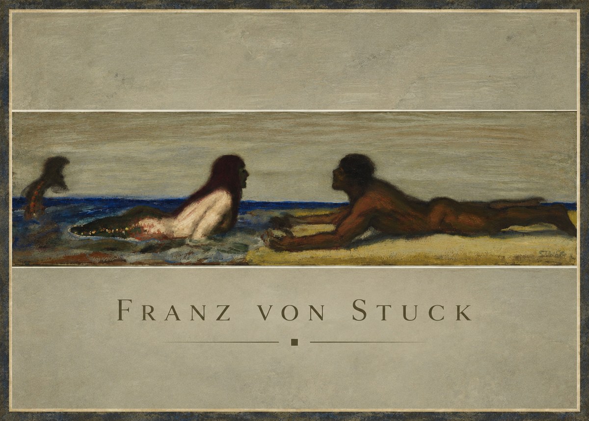 Franz von Stuck Mermaids No2 - Plakat