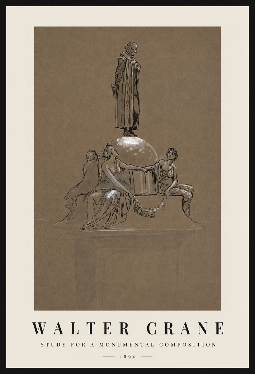 Walter Crane Study for a Monumental Composition No1 - Plakat