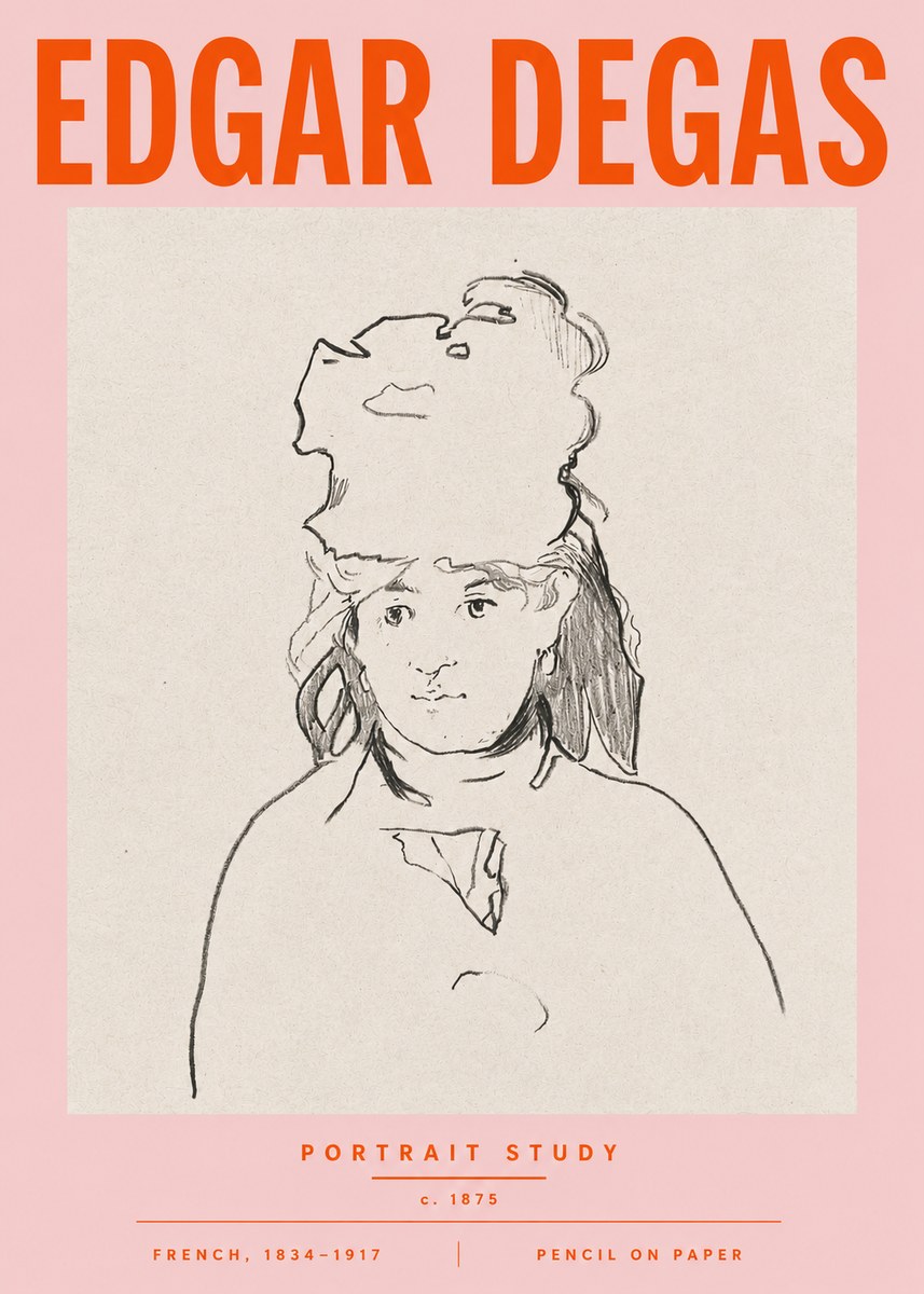 Edgar Degas Portrait Study No5 - Plakat