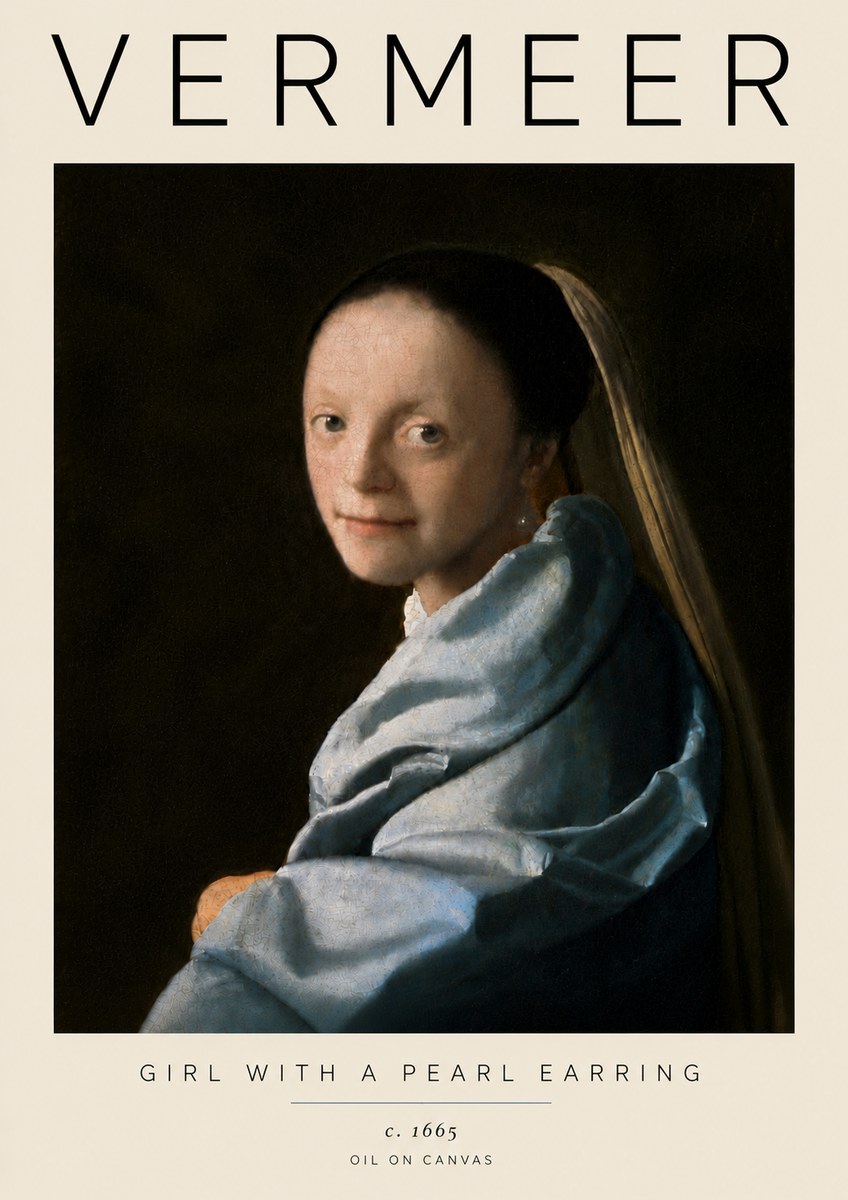 Vermeer Girl with a Pearl Earring I No6 - Plakat