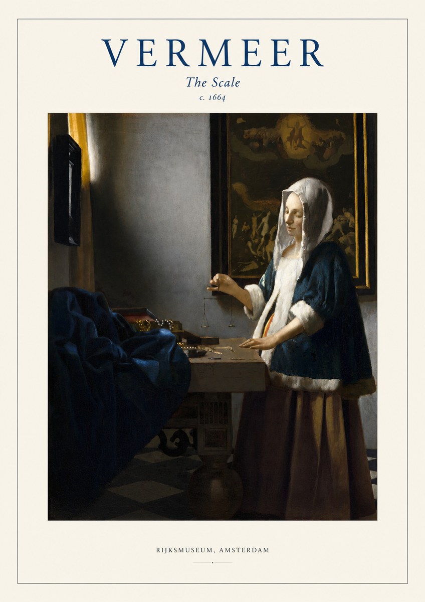 Vermeer The Scale No1 - Plakat