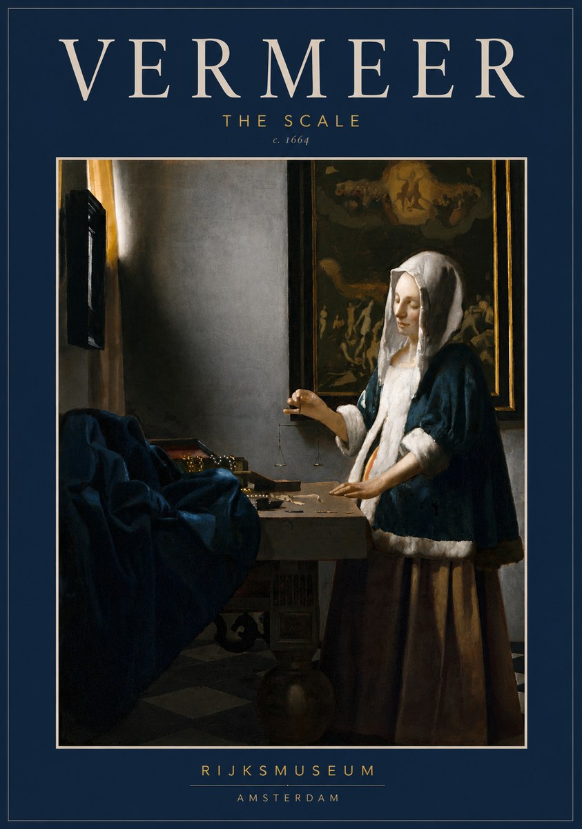 Vermeer The Scale No3 - Plakat