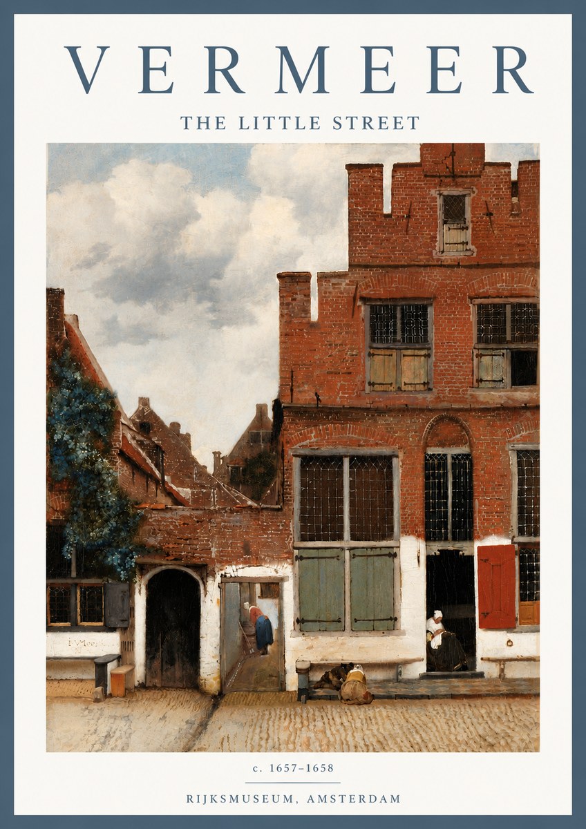 Vermeer The Little Street No6 - Plakat