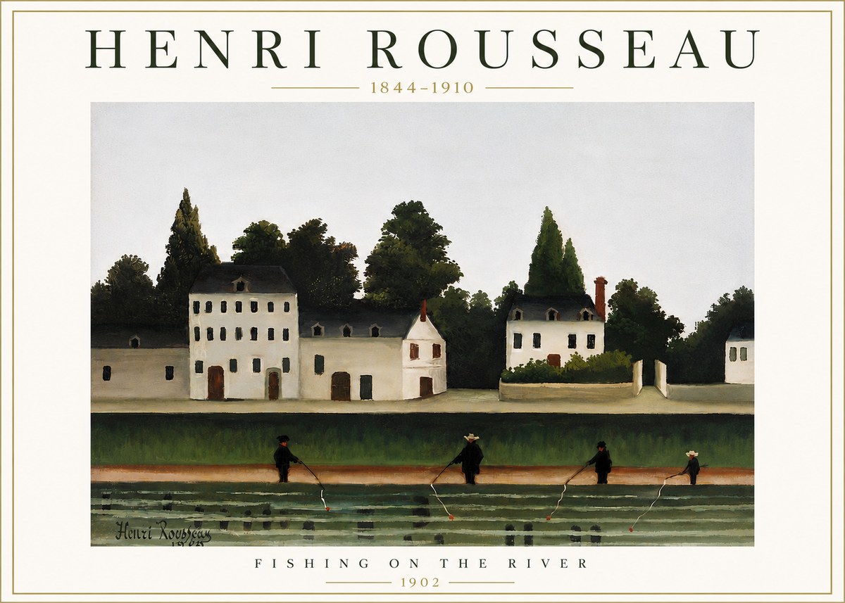 Rousseau Fishing on the River No6 - Plakat