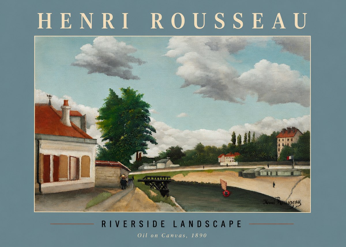 Rousseau Riverside Landscape No6 - Plakat
