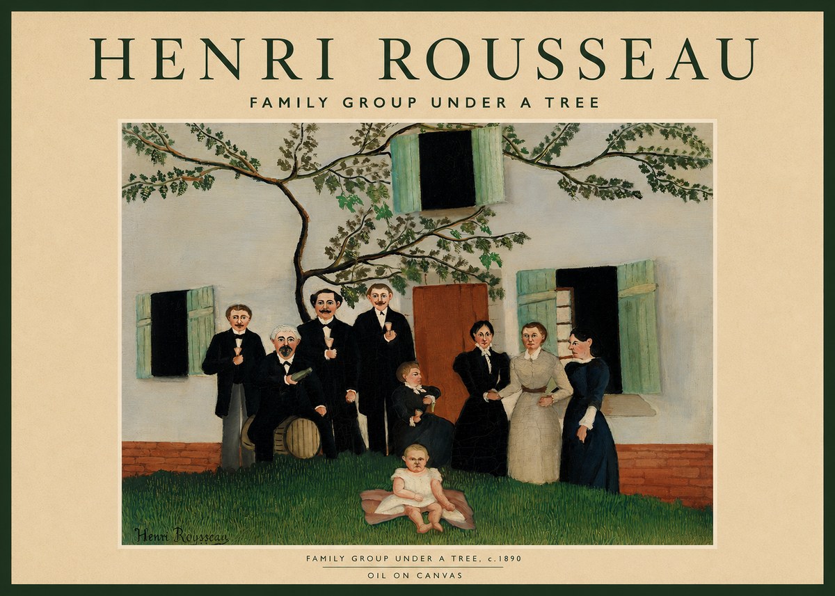 Rousseau Family Group Under a Tree No2 - Plakat