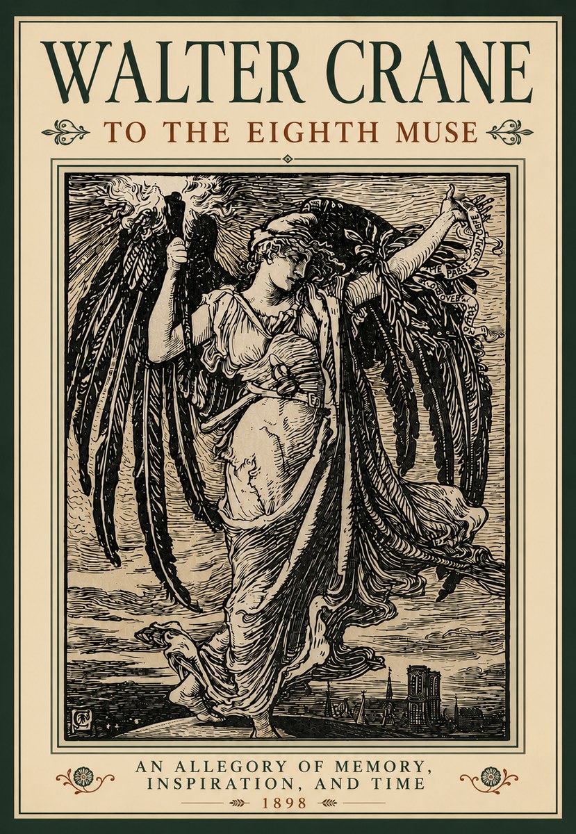 Walter Crane To the Eighth Muse No5 - Plakat