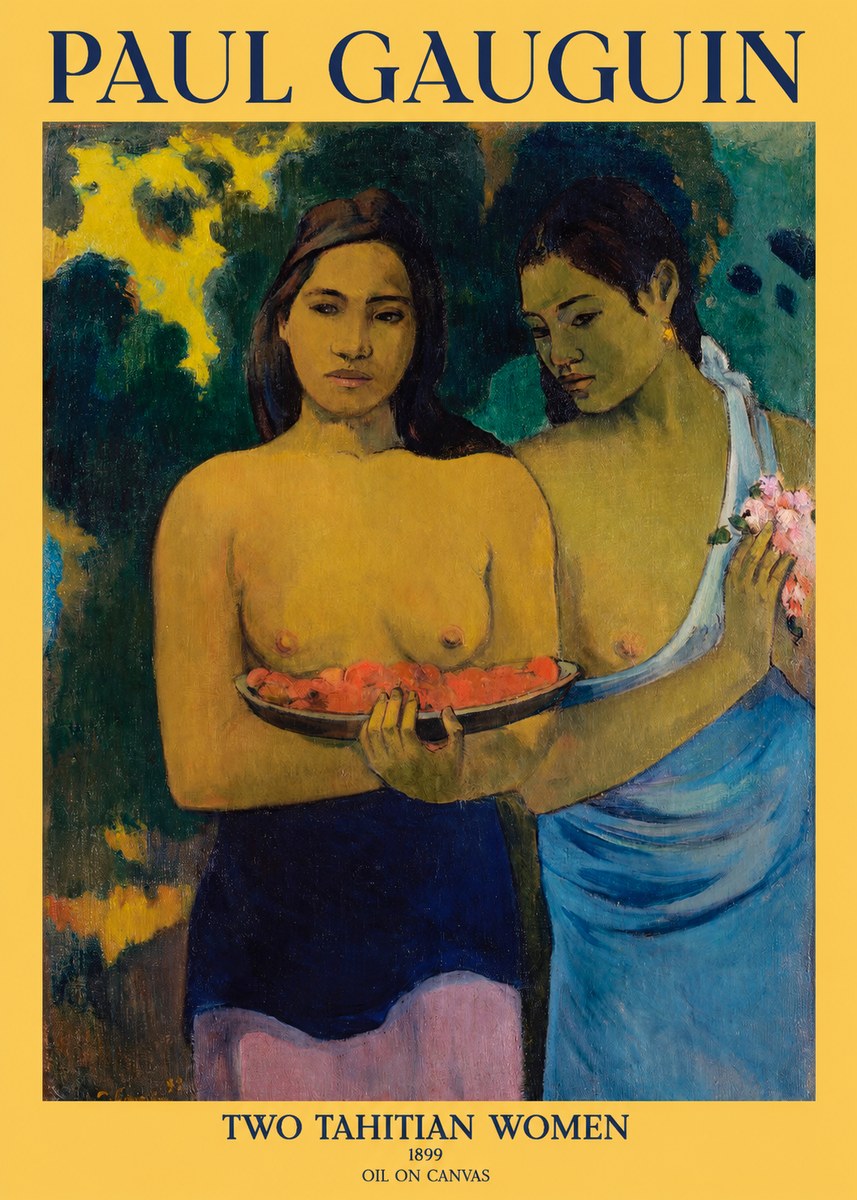 Paul Gauguin Two Tahitian Women I No1 - Plakat