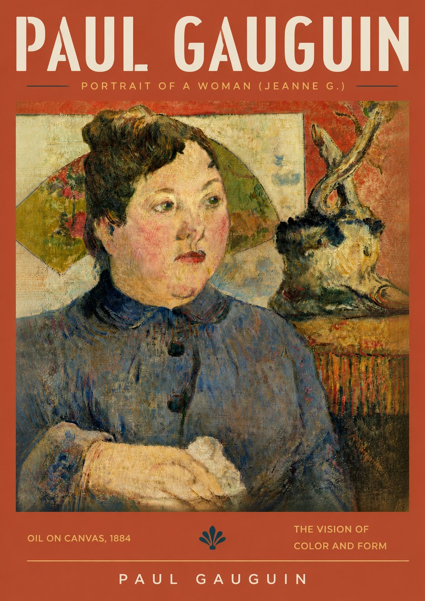 Paul Gauguin Portrait of a Woman (Jeanne G.) No5 - Plakat