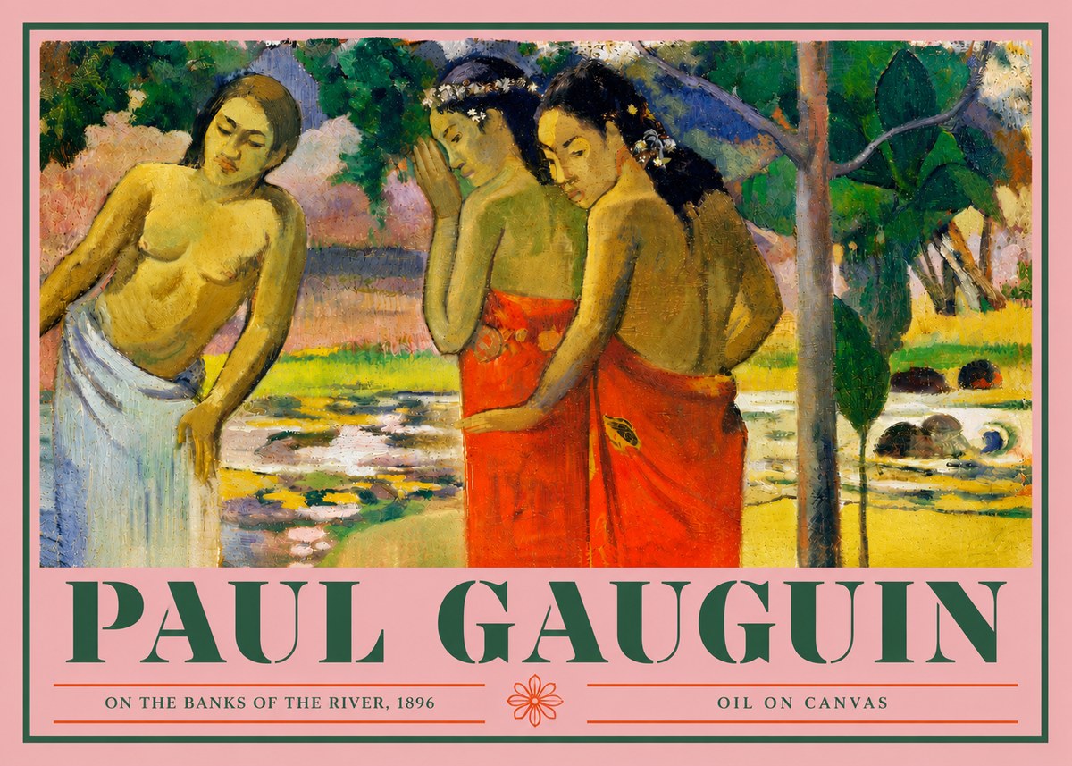 Paul Gauguin On the Banks of the River, 1896 No4 - Plakat