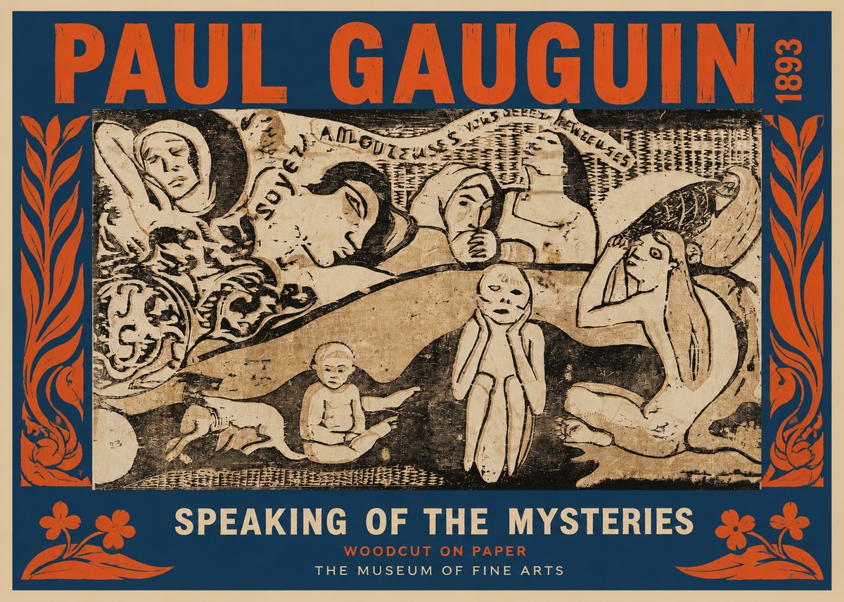 Paul Gauguin Speaking of the Mysteries No2 - Plakat