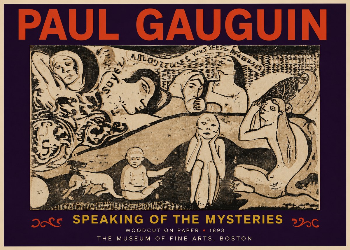 Paul Gauguin Speaking of the Mysteries No6 - Plakat