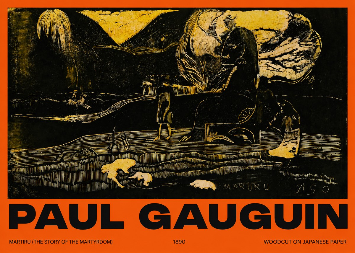 Paul Gauguin Mairit U No6 - Plakat