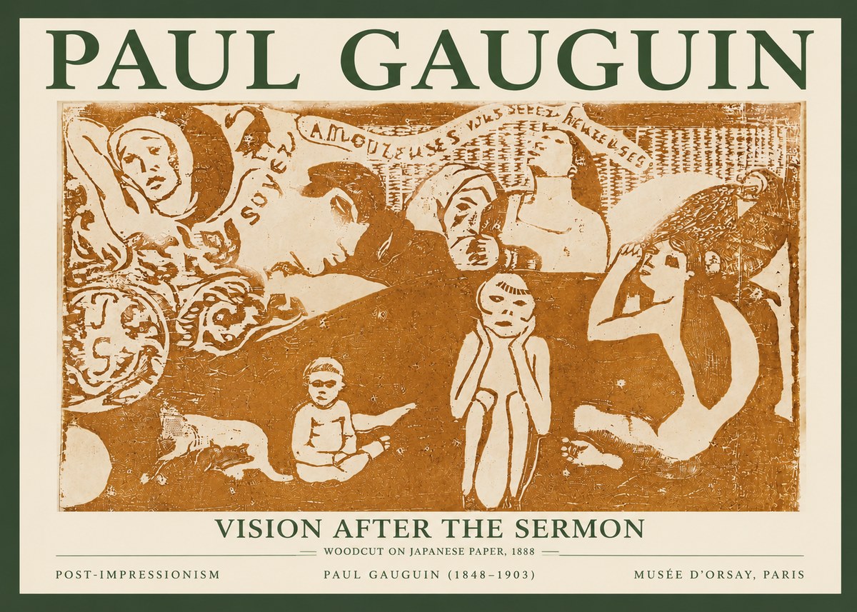 Paul Gauguin Amoureuses (Lovers) No4 - Plakat