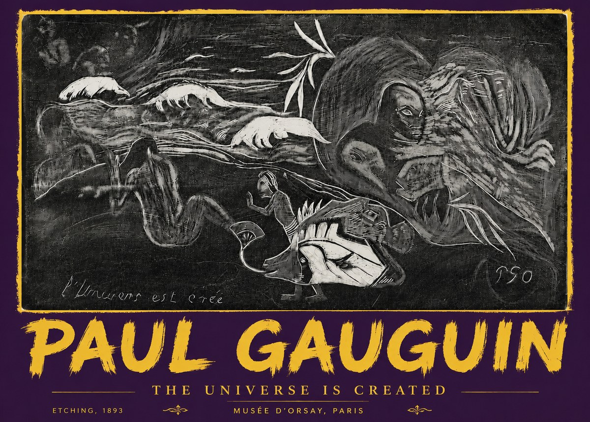 Paul Gauguin The Universe Is Created I No5 - Plakat