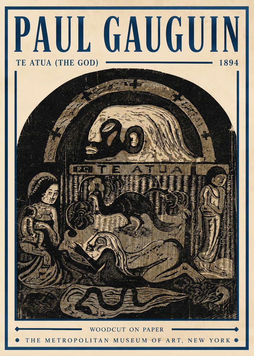 Paul Gauguin Te Atua (the God) No5 - Plakat