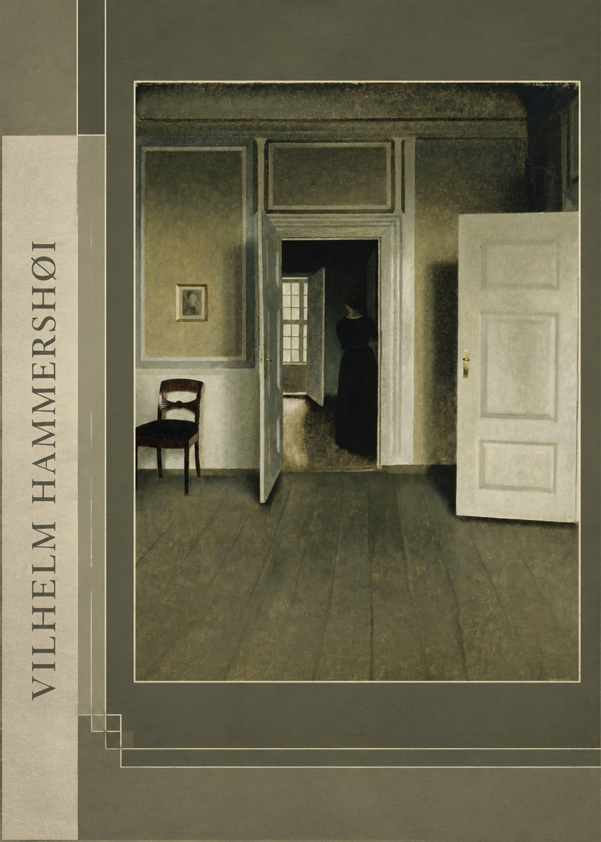 Vilhelm Hammershøi Interior with a Woman Seen from the Back No2 - Plakat