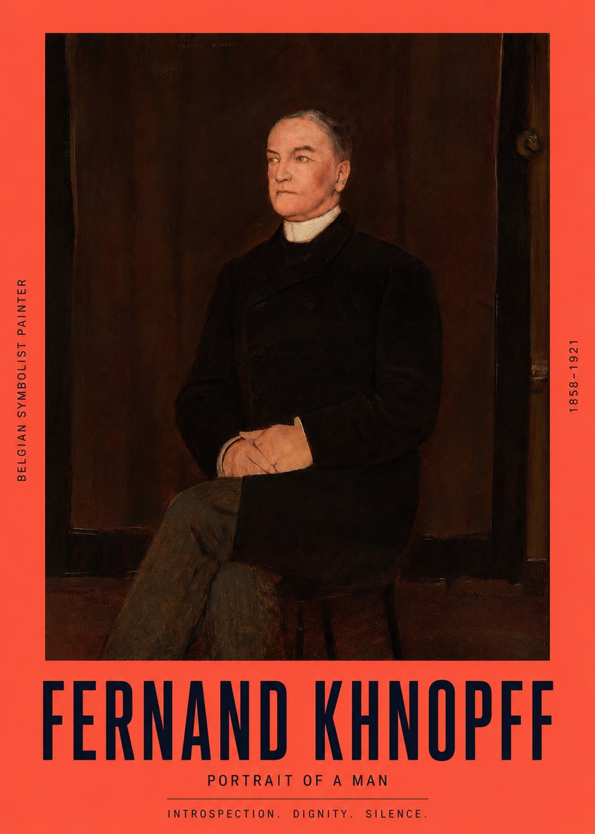 Fernand Khnopff Portrait of a Man No2 - Plakat