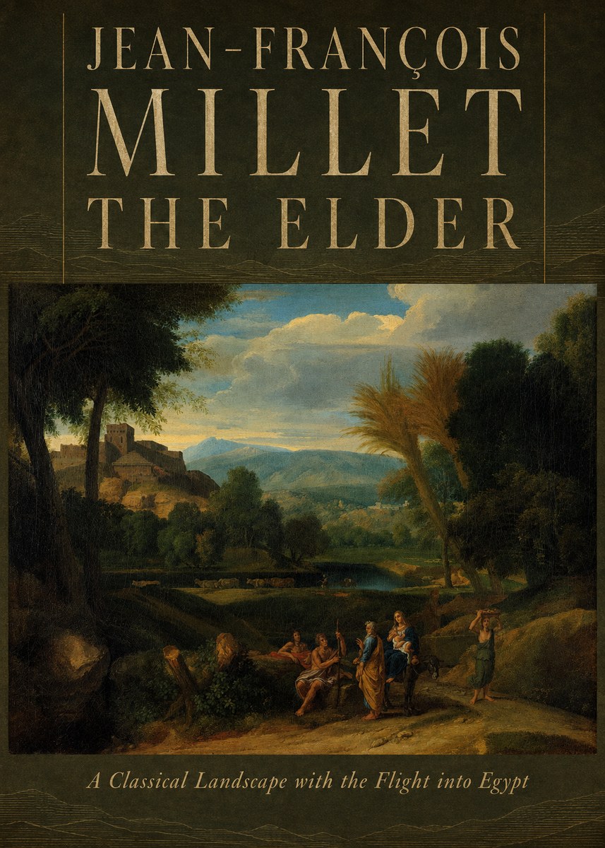 Jean-François Millet A Classical Landscape with the Flight into Egypt No6 - Plakat