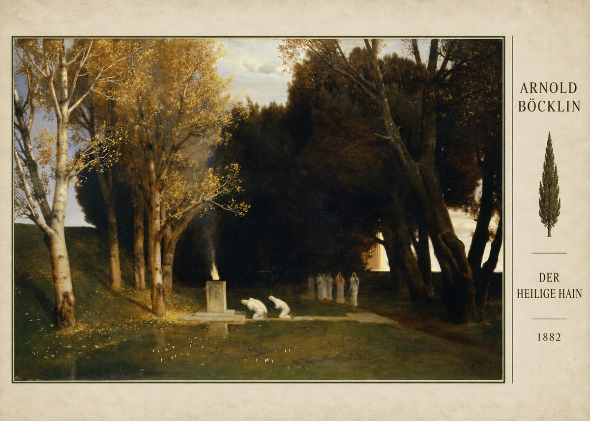 Arnold Böcklin Der Heilige Hain I No4 - Plakat